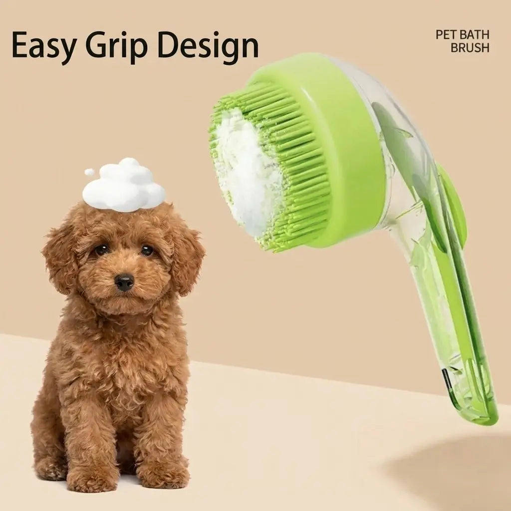 2026 New Universal 2-In-1 Pet Bath & Grooming Deshedding Brush with Built-In Soap Dispenser, 8In×3In×4In Gentle Massage Aid for Dogs & Cats, Enhances Beauty/Hair Care, Saves Dry Shampoo